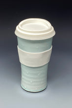 Load image into Gallery viewer, Travel Cup / 16 oz - Celadon dot pattern
